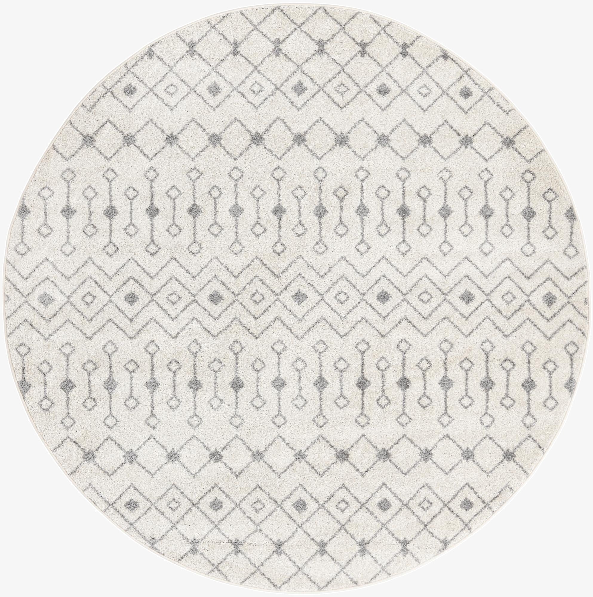 7' 10 x 7' 10 Moroccan Trellis Round Rug