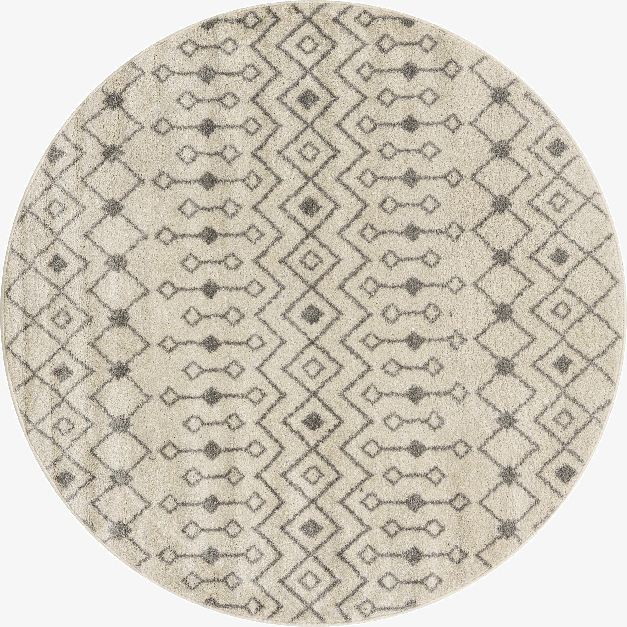  6' x 6' Moroccan Trellis Round Rug