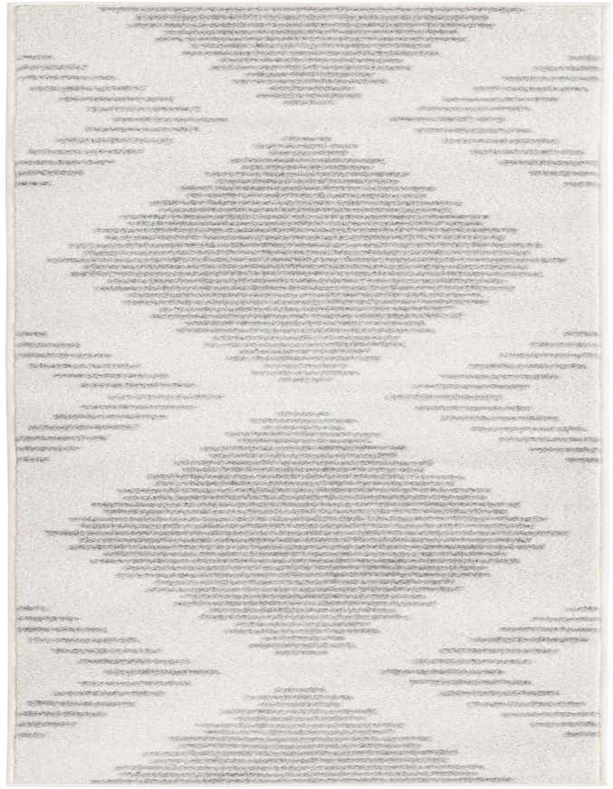 A 6 ft runner rug featuring an ivory background with a modern, transitional stripe pattern in gray, ideal for a hallway or kitchen.