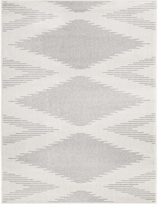 A 12 ft runner rug in ivory with a modern geometric stripe pattern in gray, ideal for a hallway.