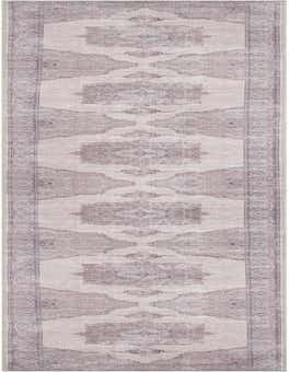 A 20 ft ivory and gray traditional runner rug with a vintage medallion pattern, ideal for a long hallway.