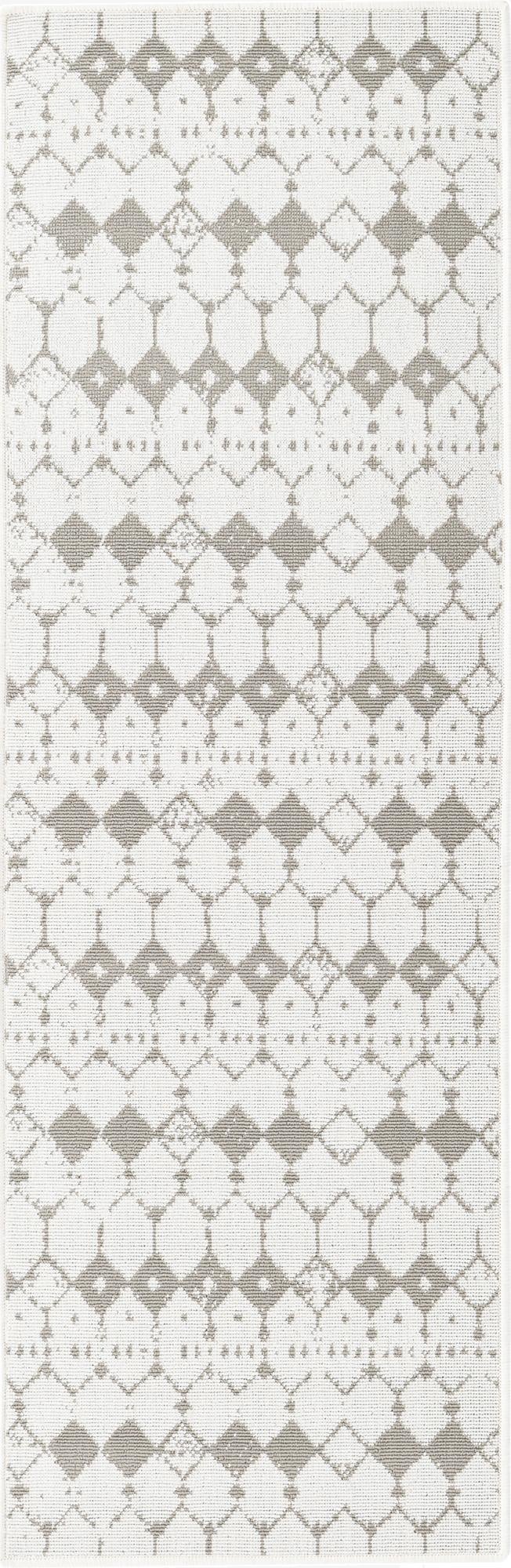  2' x 6'  Washable Lattice Indoor / Outdoor Runner Rug