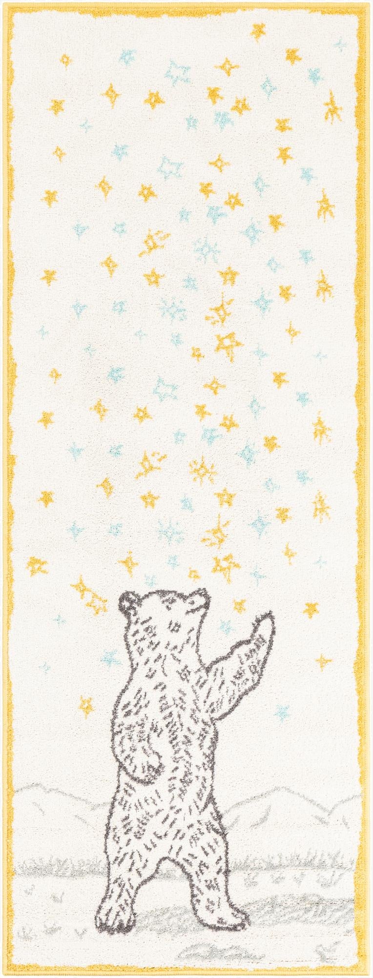  2' 2 x 6' 1 Bear Whimsy Kids Runner Rug