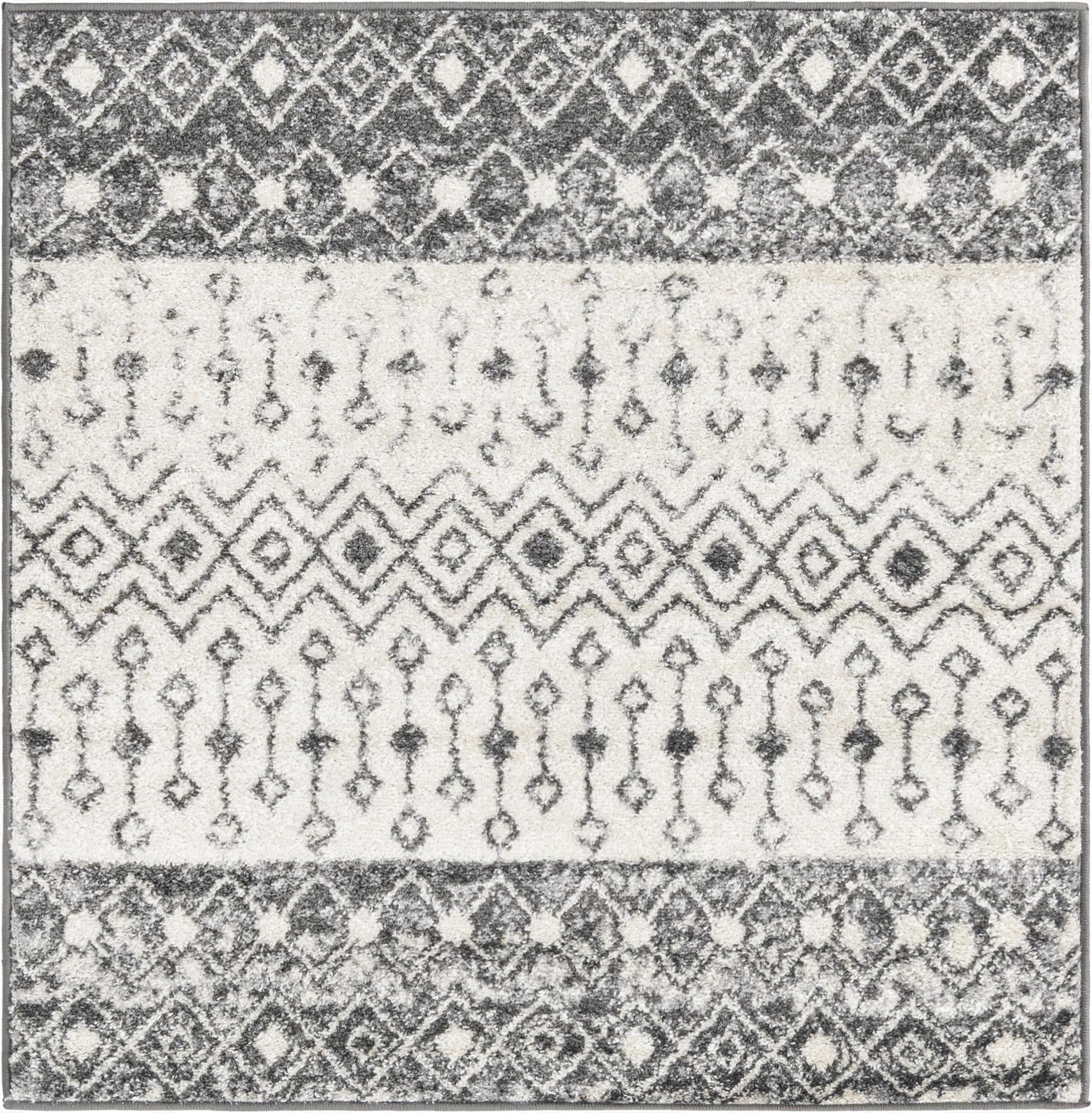  4' x 4' Moroccan Trellis Square Rug