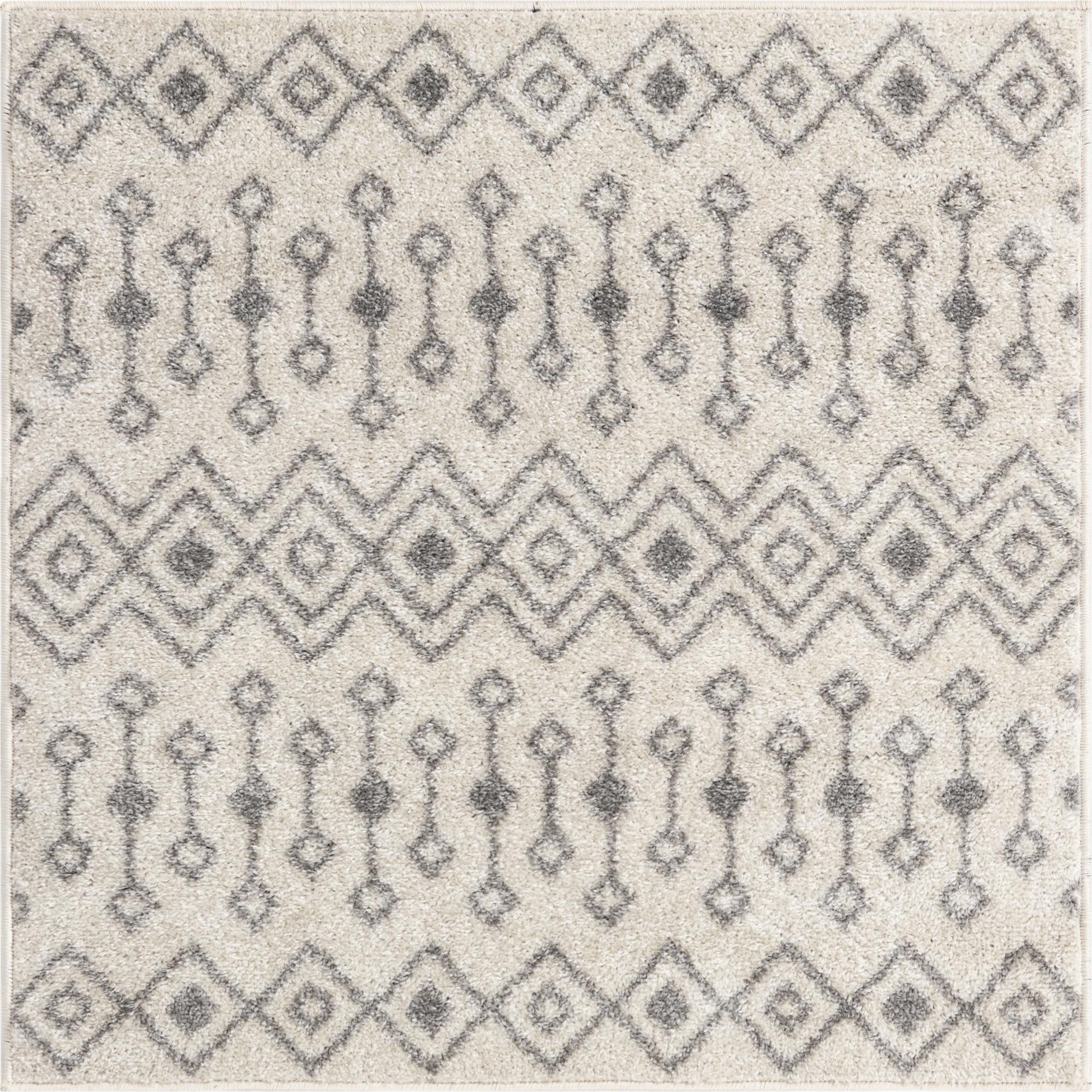  3' x 3' Moroccan Trellis Square Rug