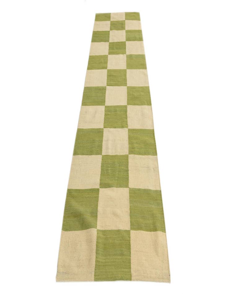 Detail image of  2' 10 x 9' 8  Hand Woven Kilim Modern Wool Runner Rug