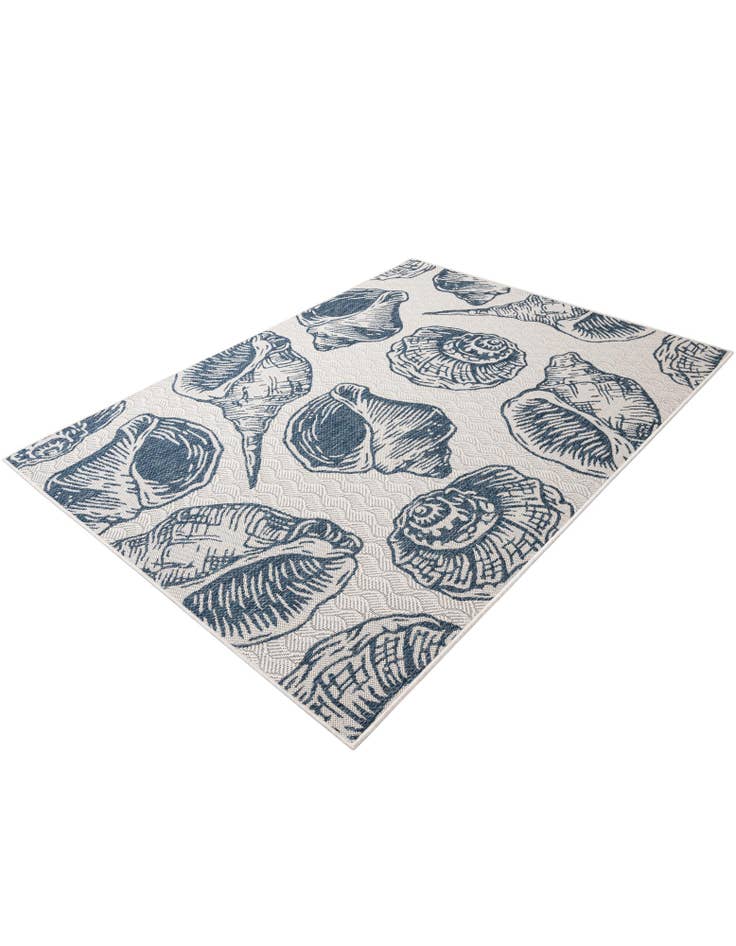 Detail image of  5' 3 x 7'  Washable Coastal Indoor / Outdoor Rug