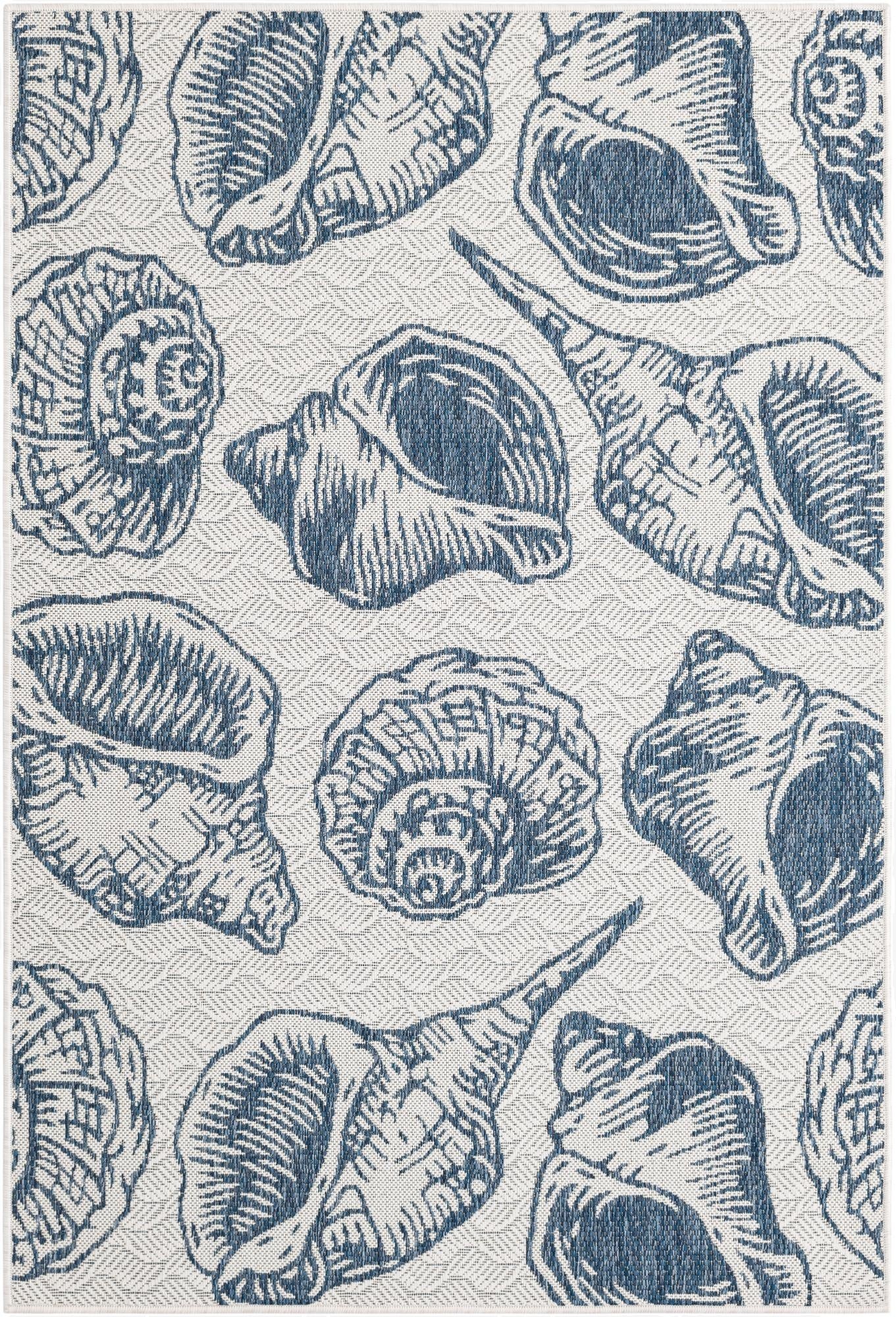  4' x 6'  Washable Coastal Indoor / Outdoor Rug