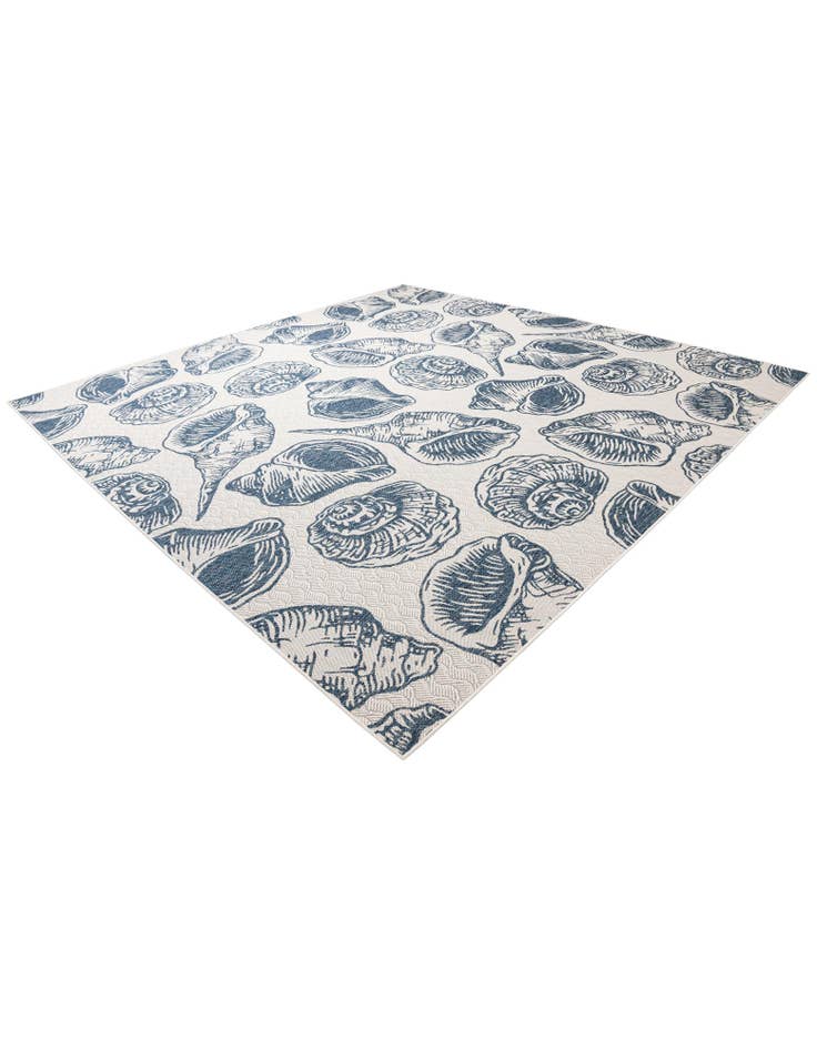 Detail image of  12' x 12'  Washable Coastal Indoor / Outdoor Square Rug
