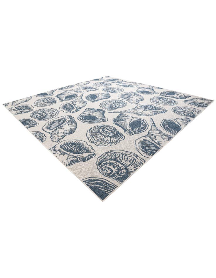 Detail image of  12' x 12'  Washable Coastal Indoor / Outdoor Square Rug