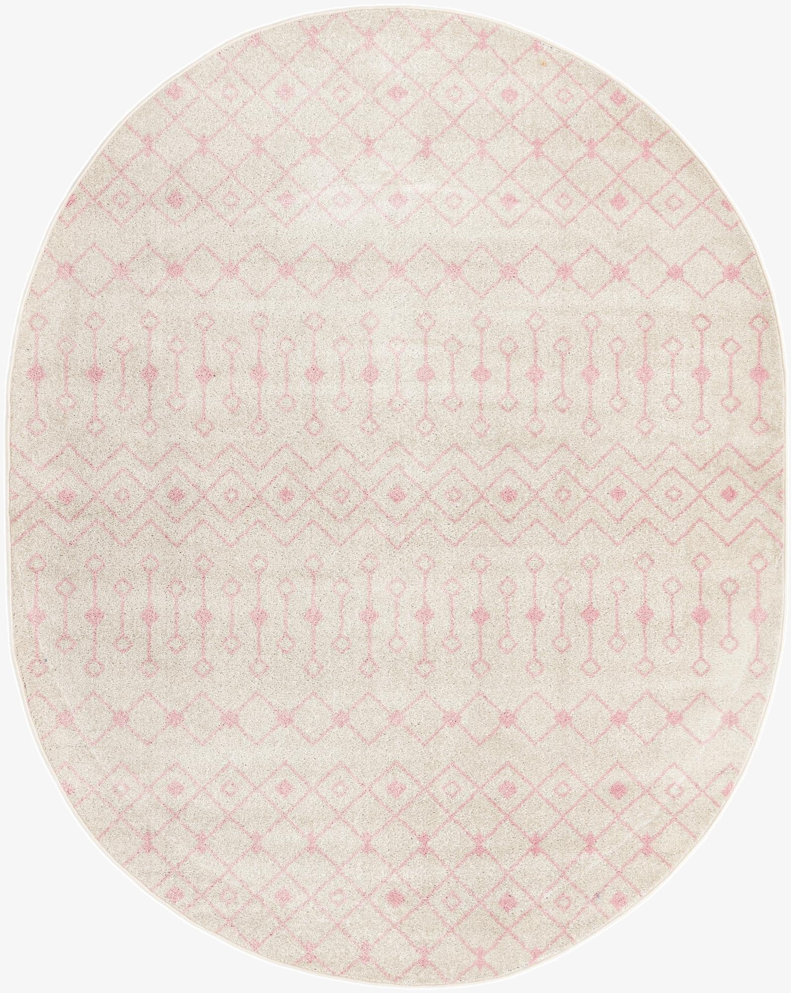  7' 10 x 10' Moroccan Trellis Oval Rug