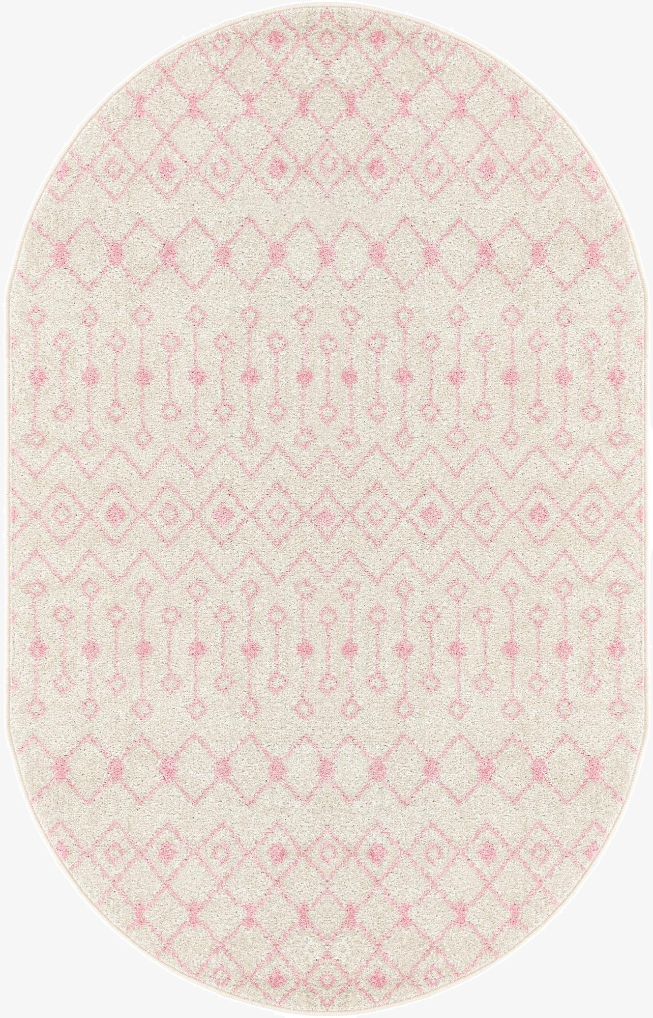  5' 3 x 8' Moroccan Trellis Oval Rug