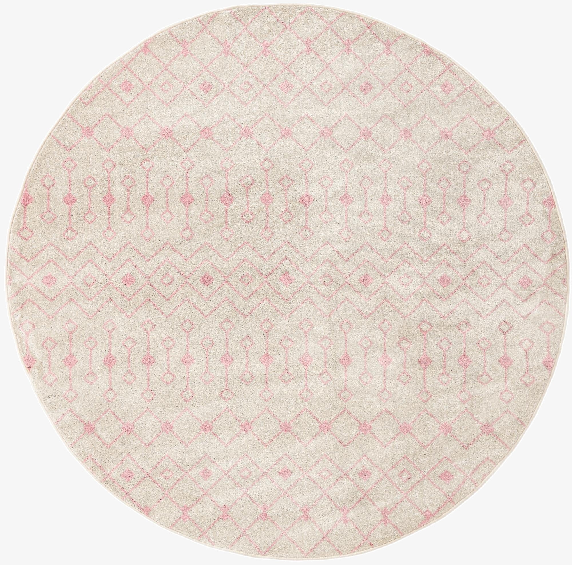  7' 10 x 7' 10 Moroccan Trellis Round Rug