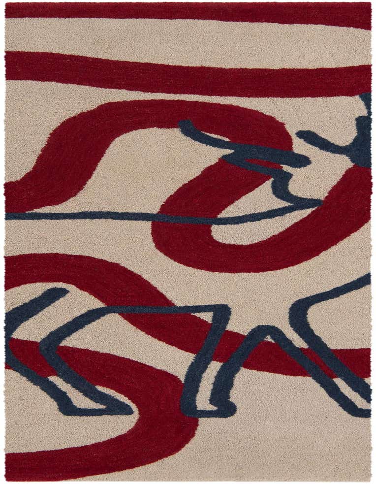 Primary image  2' 7 x 8' Handtufted Wool Runner Rug