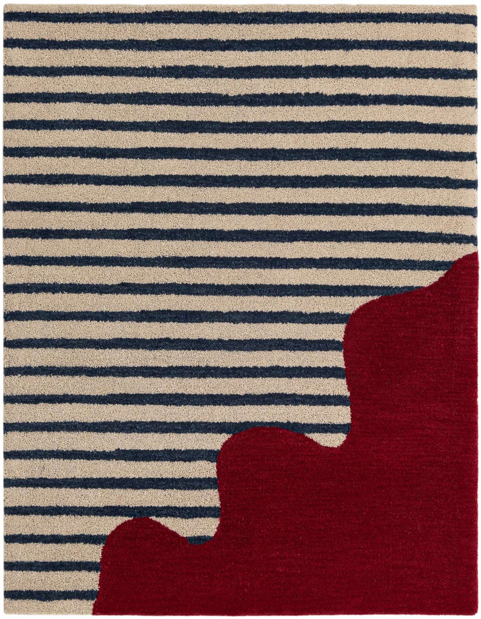 Primary image  6' 1 x 6' 1 Handtufted Wool Square Rug