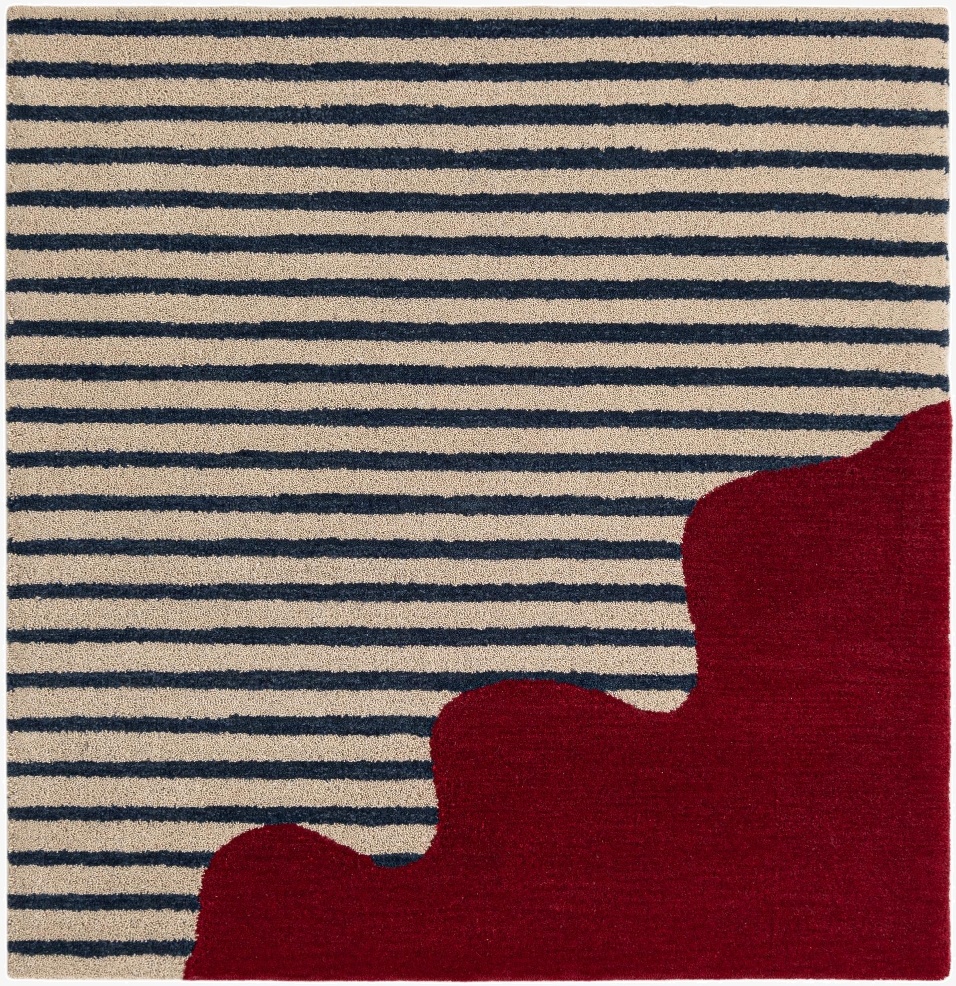  6' 1 x 6' 1 Handtufted Wool Square Rug