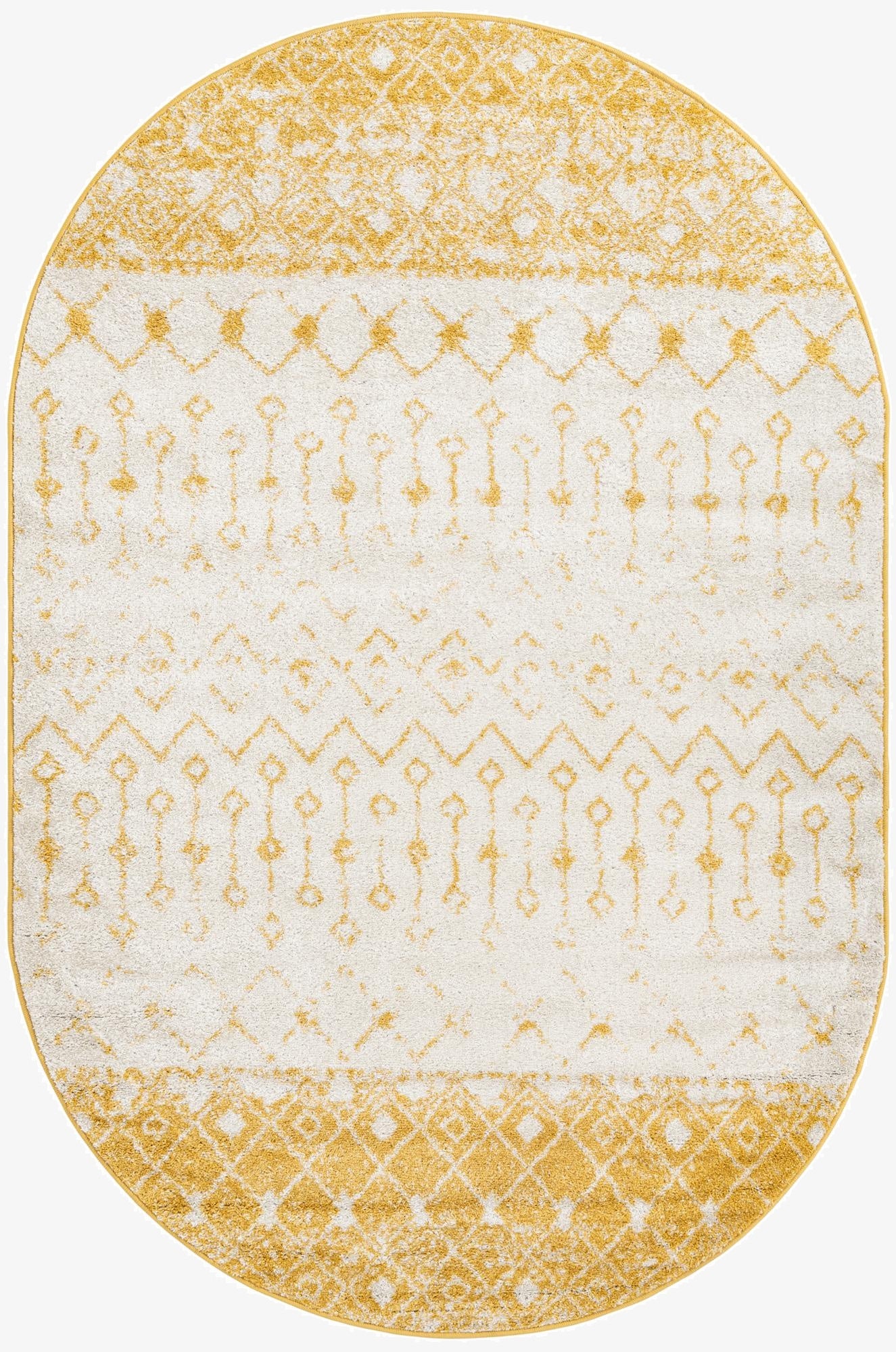  5' 3 x 8' Moroccan Trellis Oval Rug