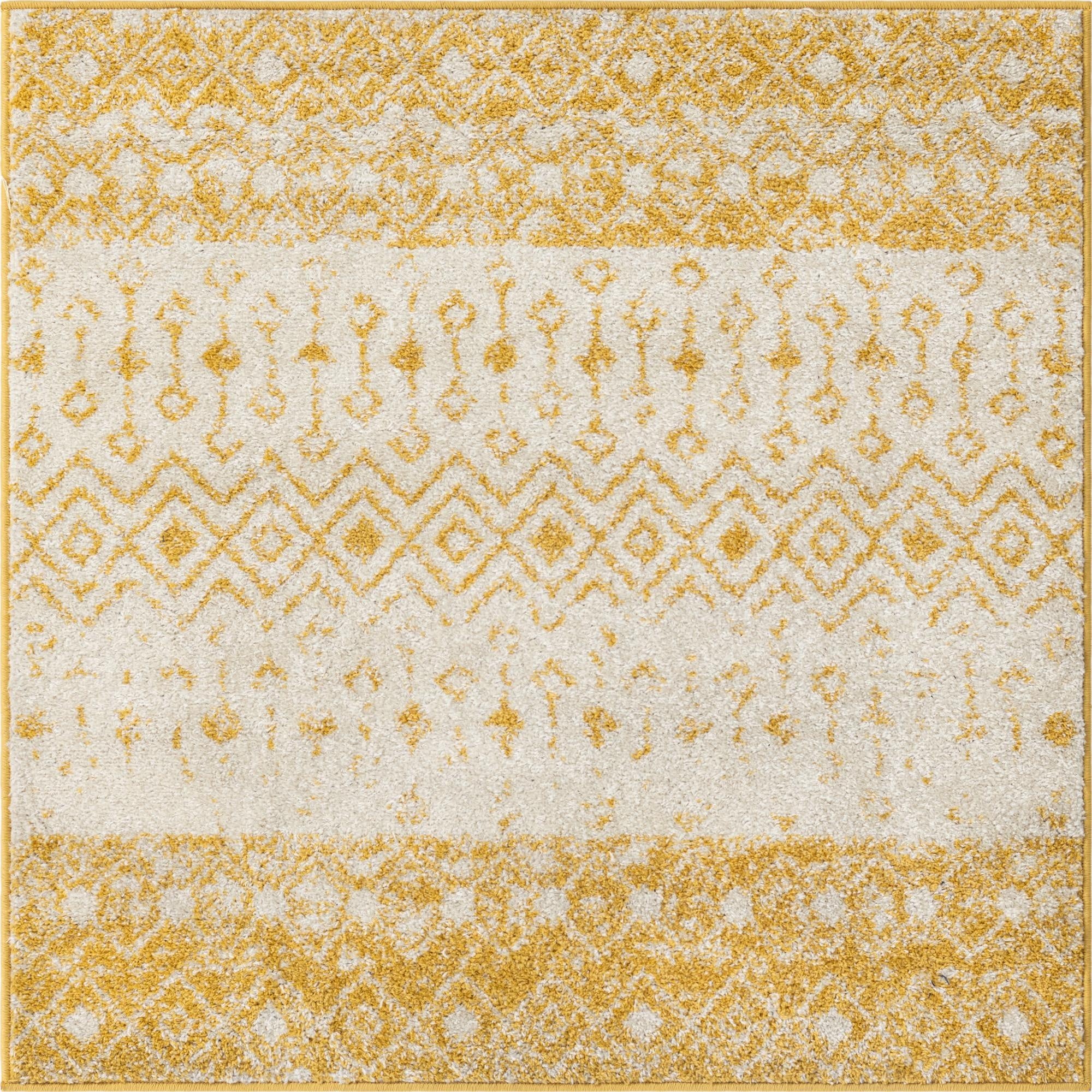  4' x 4' Moroccan Trellis Square Rug