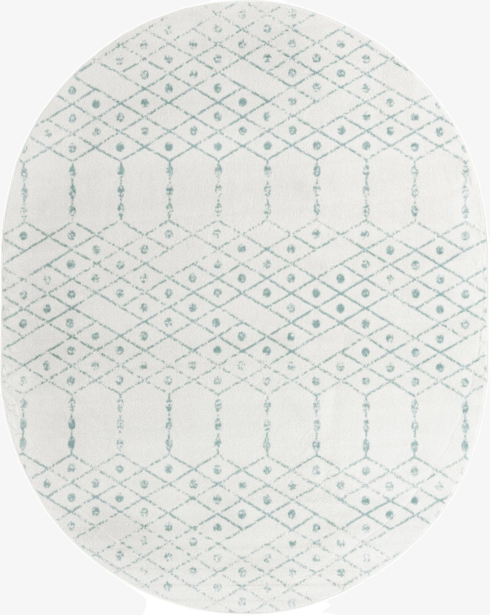  7' 10 x 10' Paxon Trellis Oval Rug