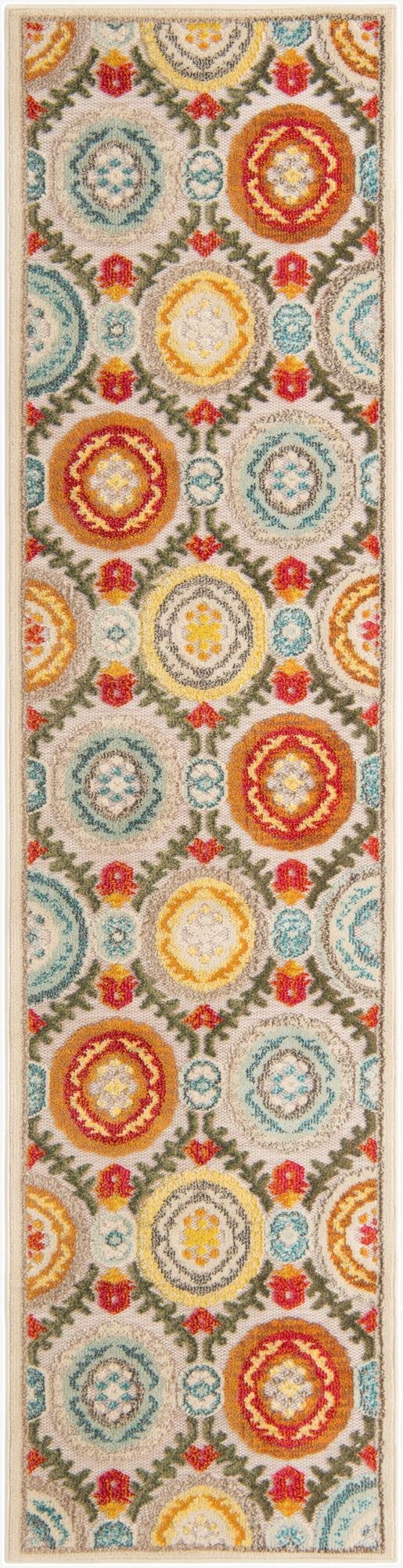  2' 7 x 10'  Washable Casablanca Indoor / Outdoor Runner Rug