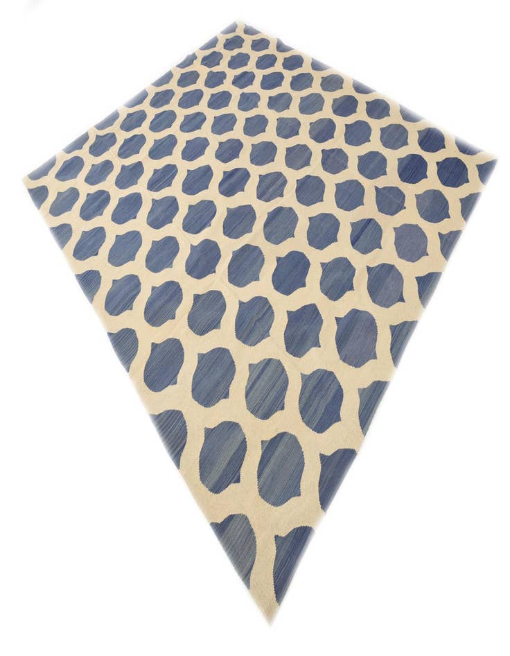 Detail image of  8' 5 x 9' 8  Hand Woven Kilim Modern Wool Rug