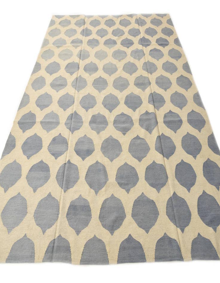 Detail image of  8' 6 x 9' 8  Hand Woven Kilim Modern Wool Rug