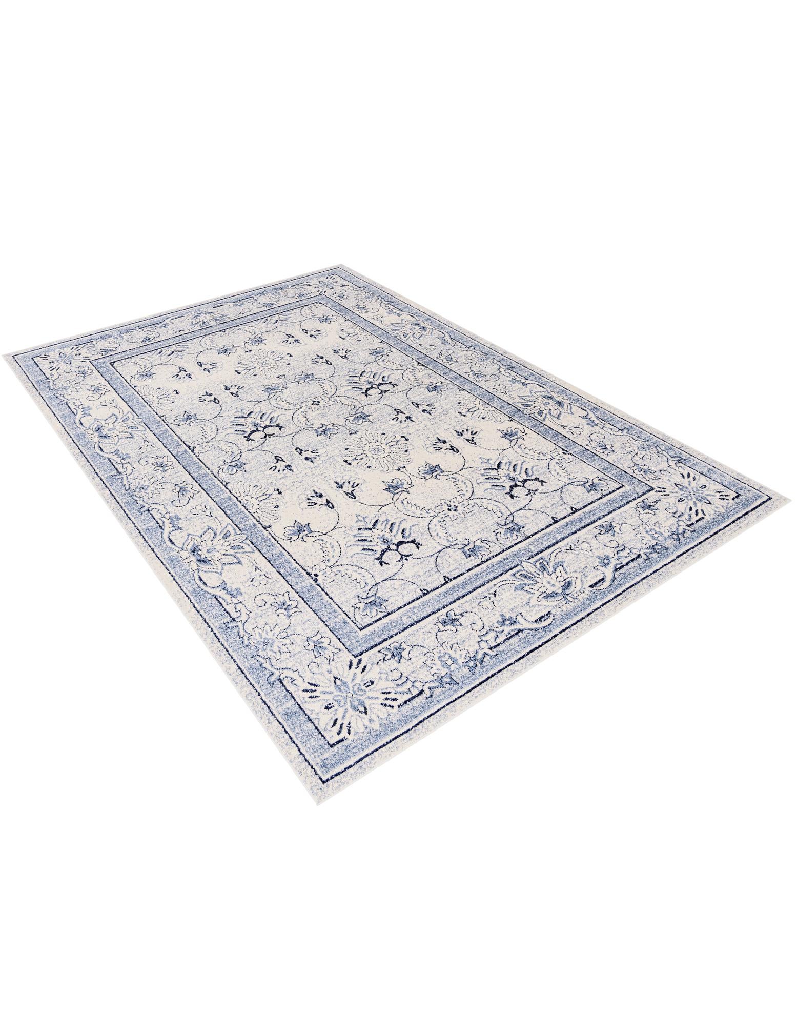 Ivory Blue 9' x 12' Miranda Rug | Rugs.com