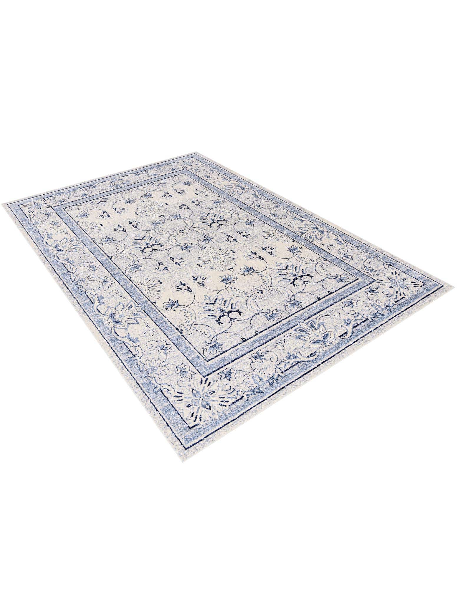 Ivory Blue 9' x 12' Miranda Rug | Rugs.com