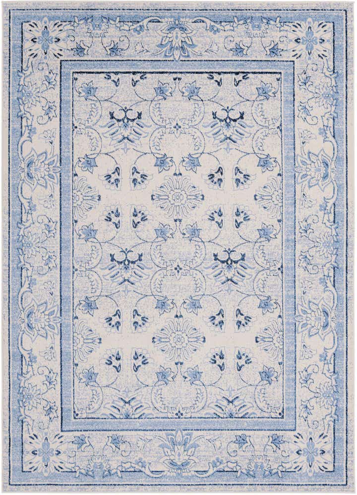 Ivory Blue 7' 10 x 11' Miranda Rug | Rugs.com