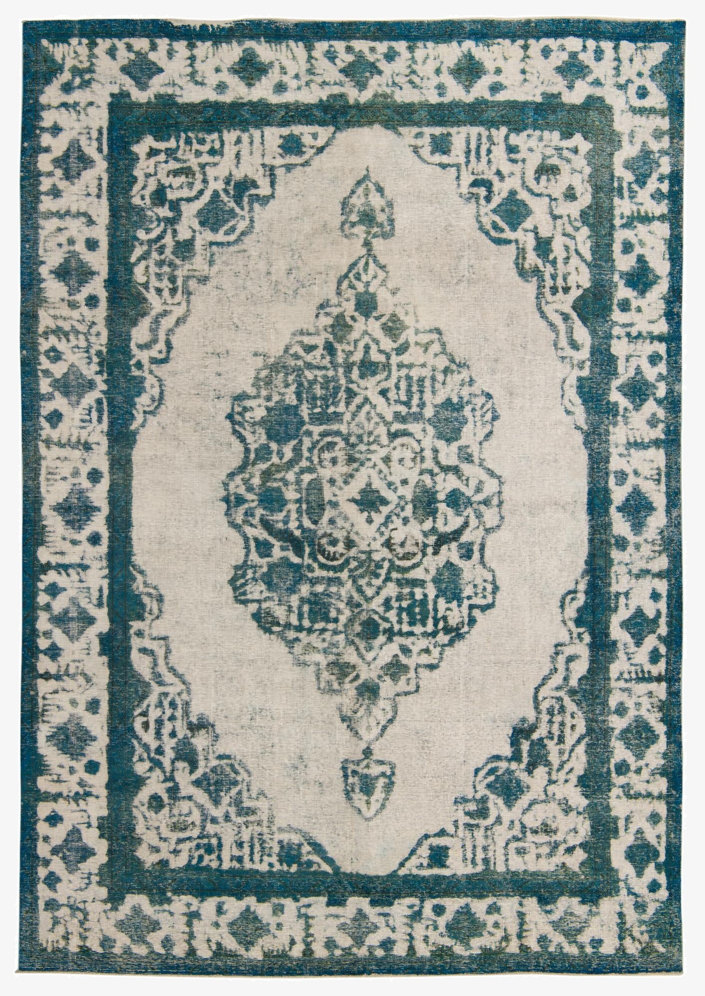  7' 9 x 11' 3  Hand Knotted Ultra Vintage Persian Wool Rug