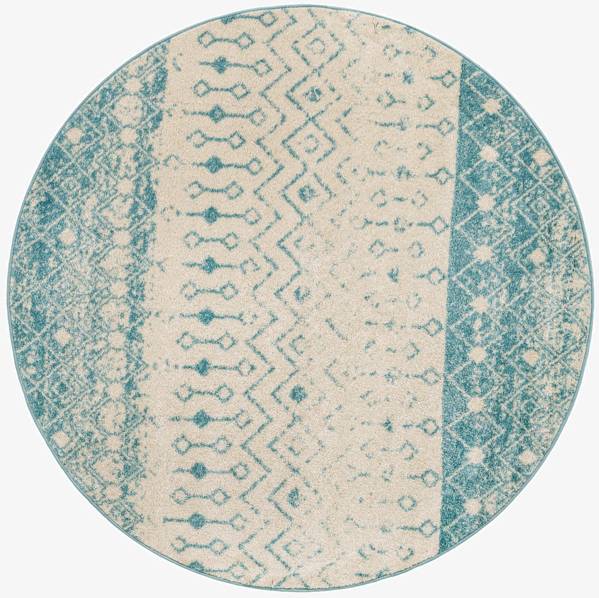  6' x 6' Moroccan Trellis Round Rug