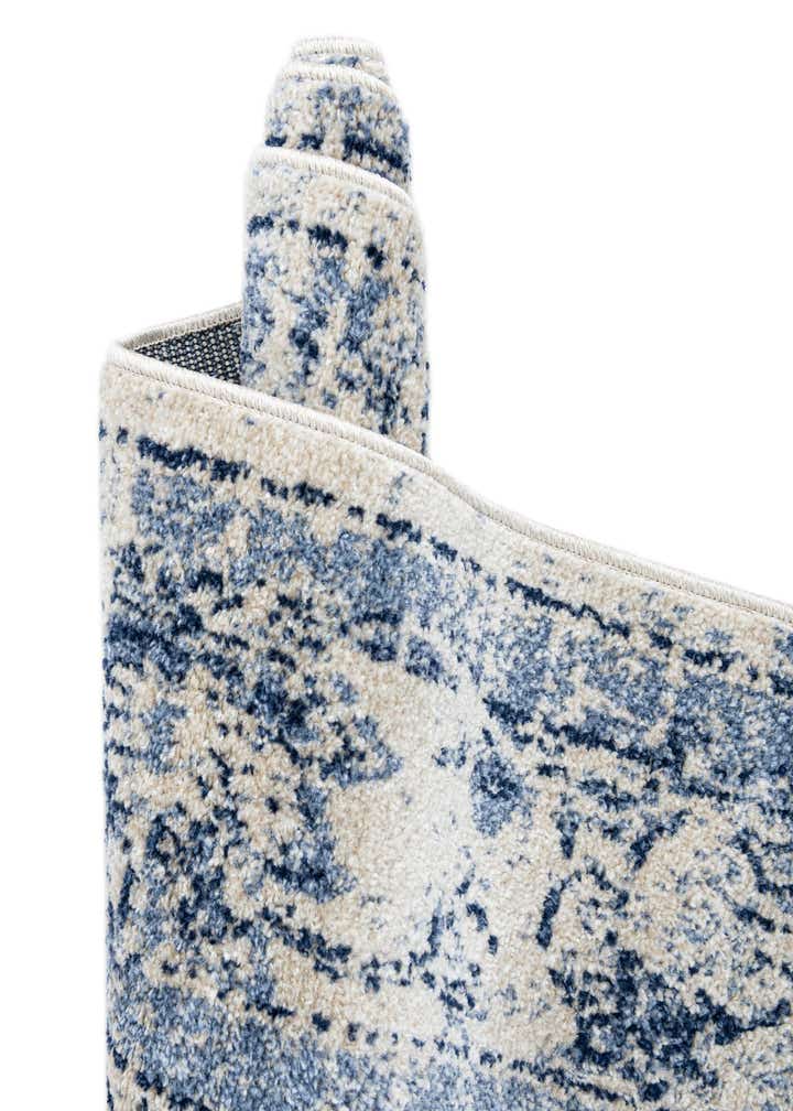 Ivory Blue 10' x 10' Miranda Square Rug | Rugs.com