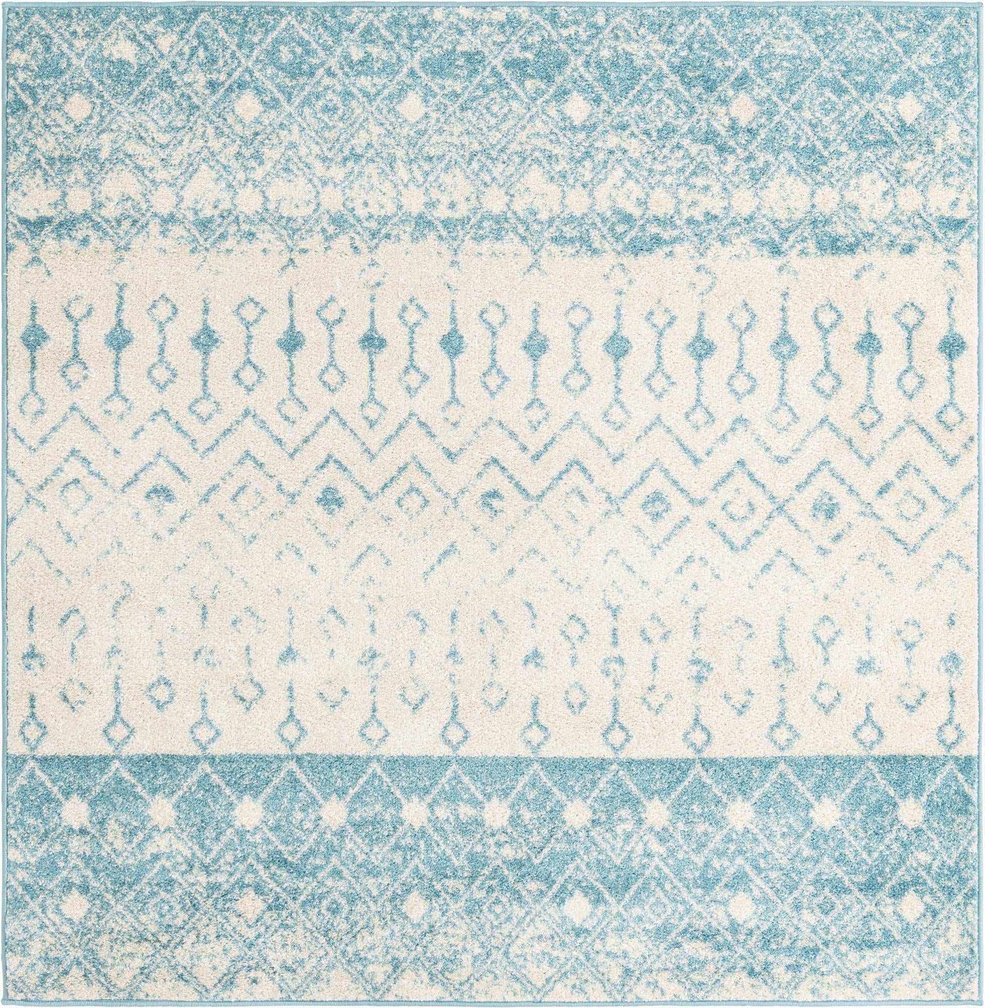  6' x 6' Moroccan Trellis Square Rug