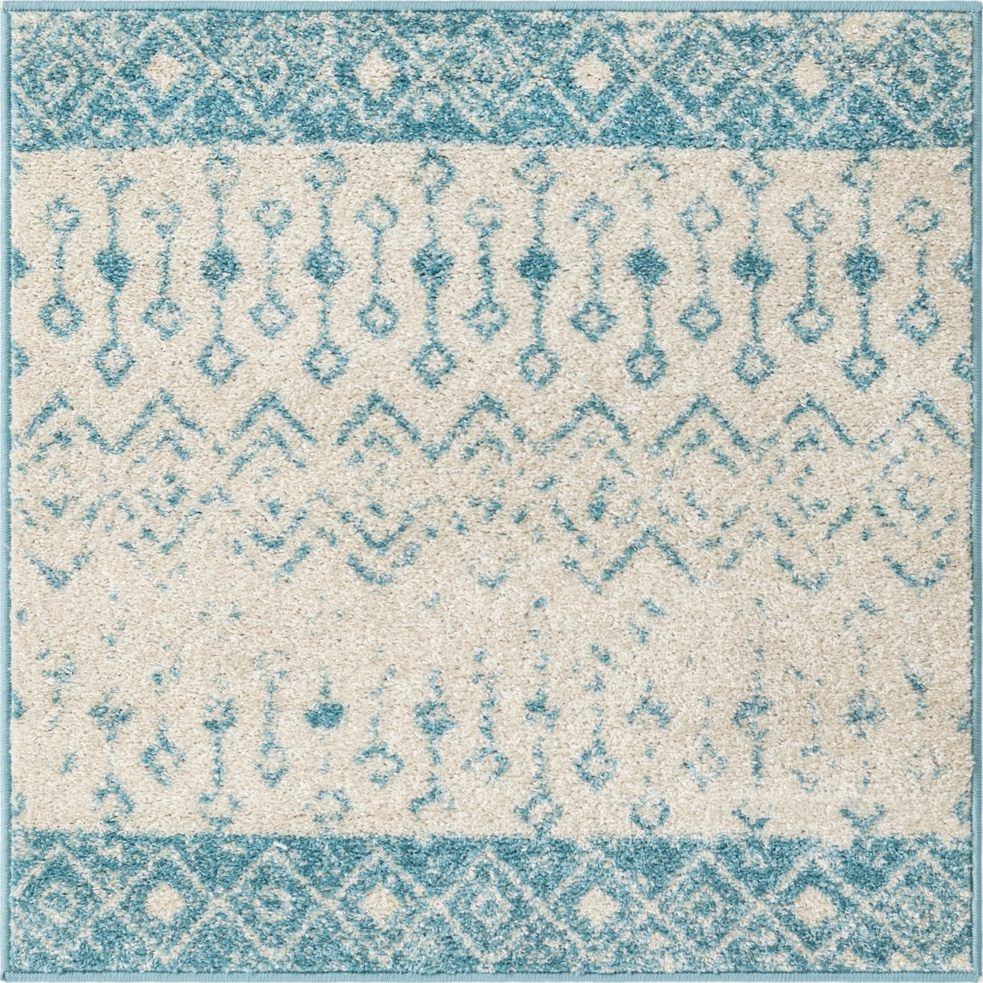  3' x 3' Moroccan Trellis Square Rug