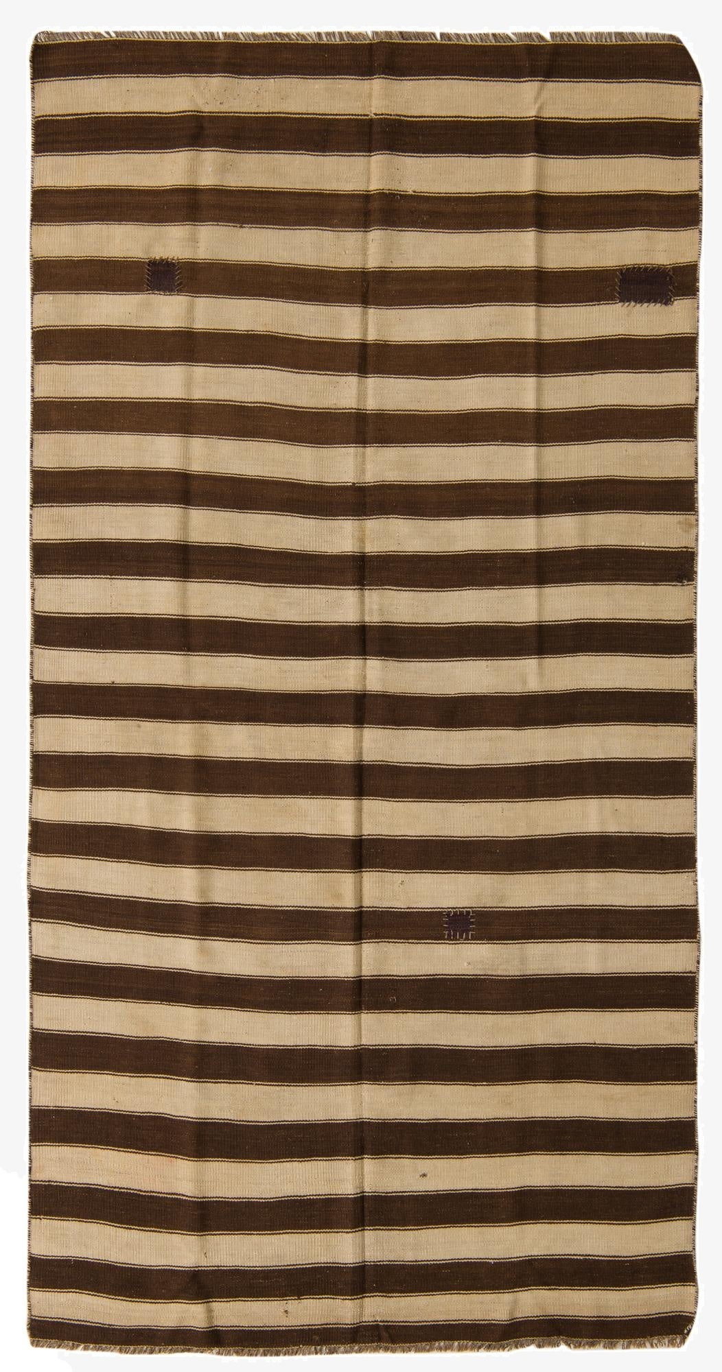  4' 9 x 9' 5  Hand Woven Kilim Fars Wool Rug