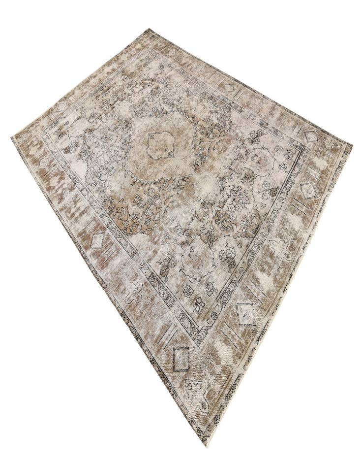 Detail image of  6' 4 x 9' 4  Hand Knotted Ultra Vintage Persian Wool Rug