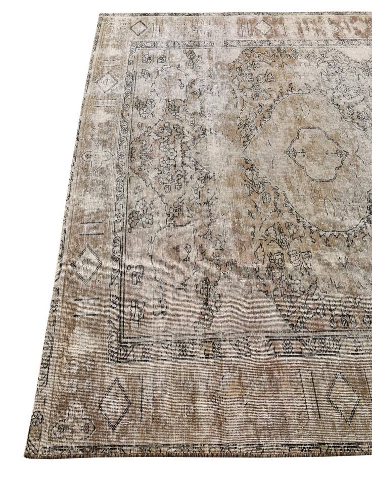 Detail image of  6' 4 x 9' 4  Hand Knotted Ultra Vintage Persian Wool Rug