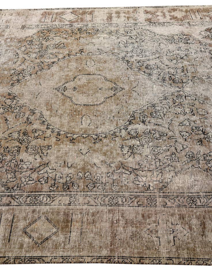 Detail image of  6' 4 x 9' 4  Hand Knotted Ultra Vintage Persian Wool Rug
