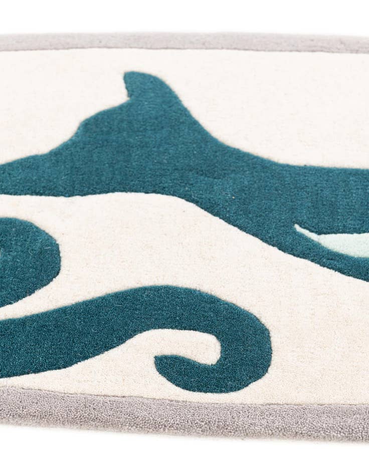 Detail image of  2' x 8' 10 SurfBoard Wool Freeform Rug