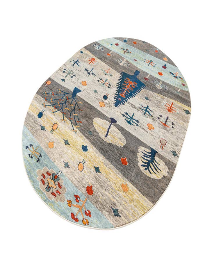 Detail image of  7' 10 x 10'  Washable Vivid Oval Rug