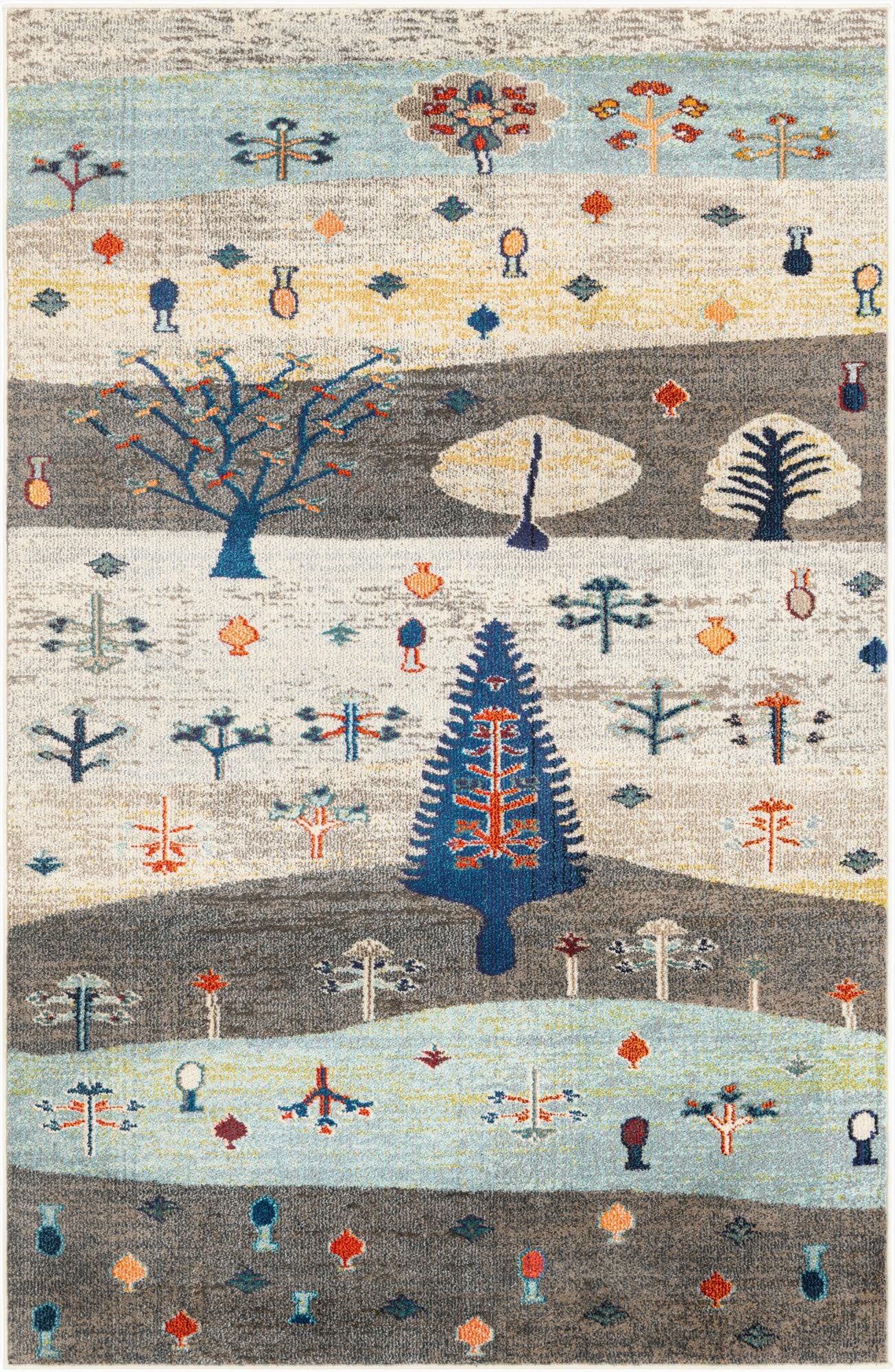  5' 3 x 8'  Washable Vivid Rug