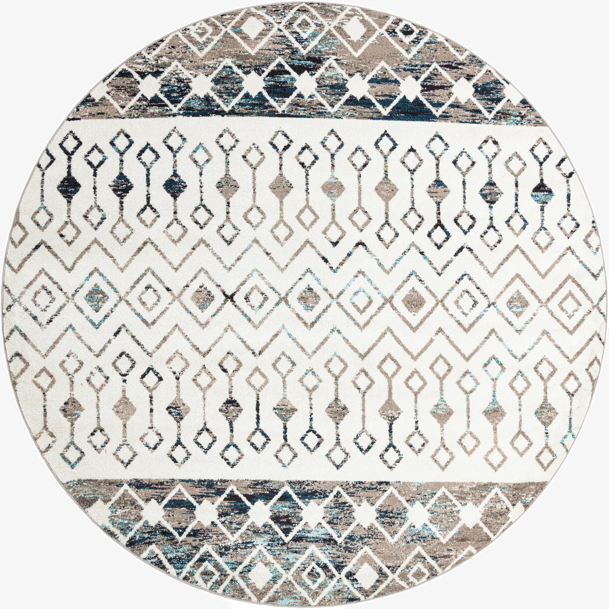  10' x 10' Moroccan Trellis Round Rug