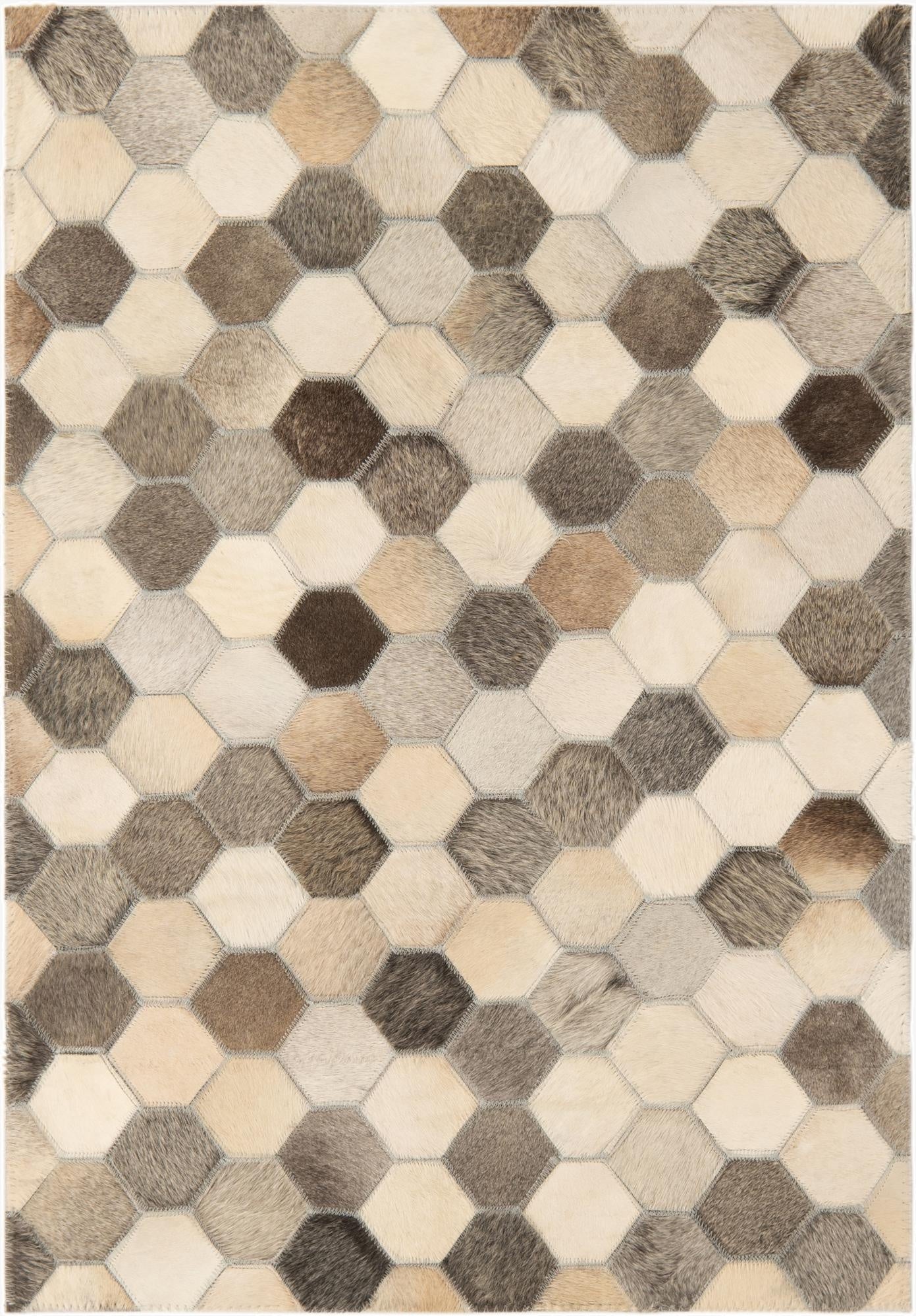  2' x 3' 1 Cowhide Leather Rug