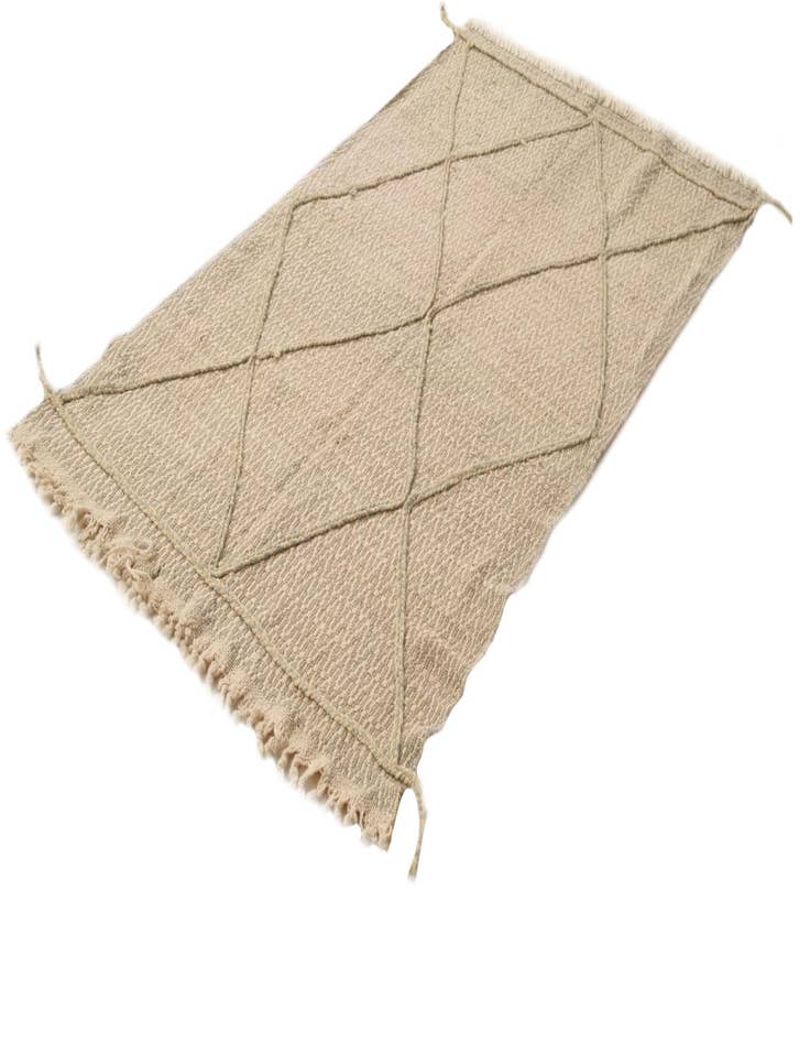 Detail image of  3' 8 x 6' 4  Hand Knotted Moroccan Wool Rug