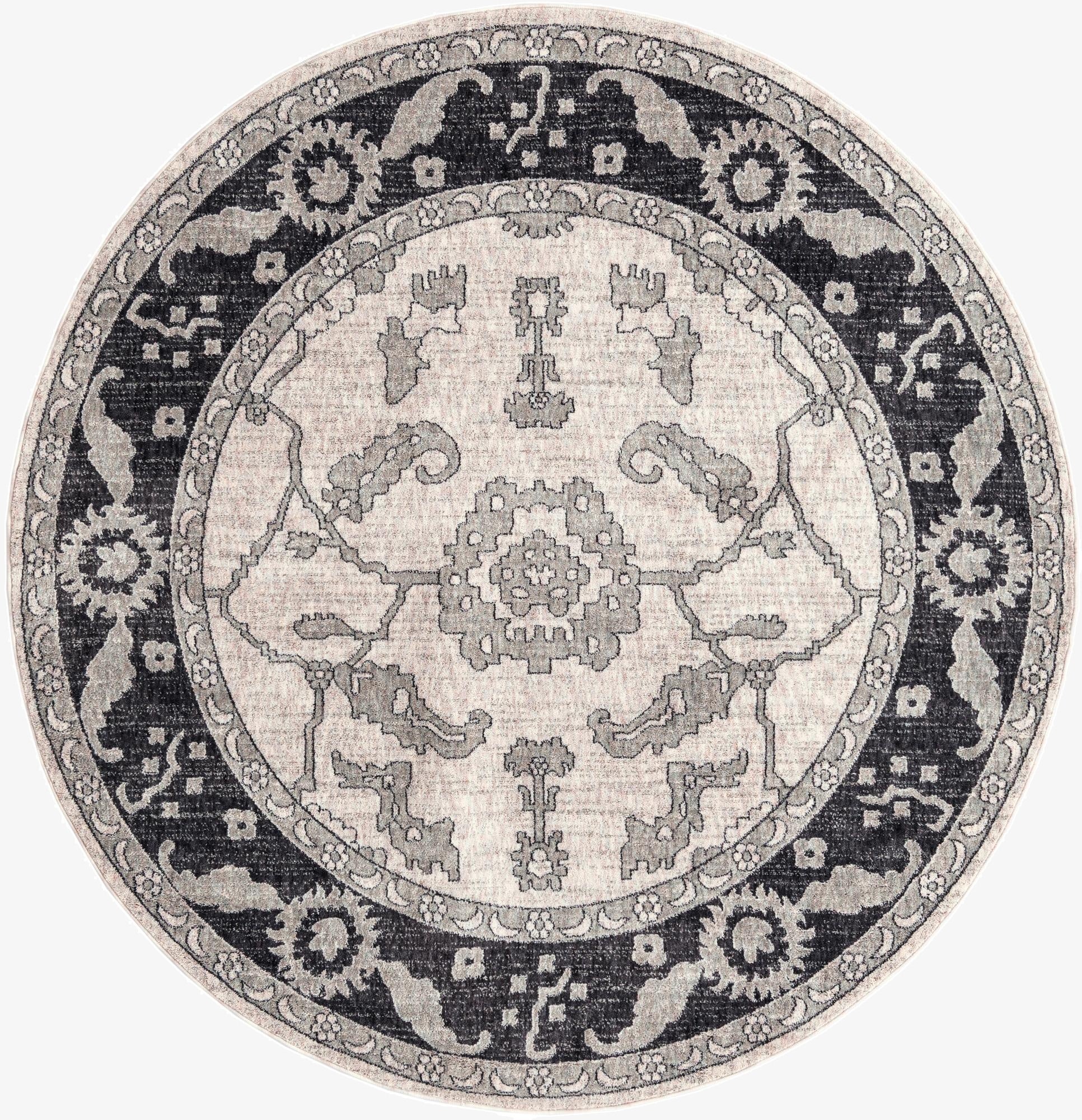 7' x 7' Eco Traditional Round Rug