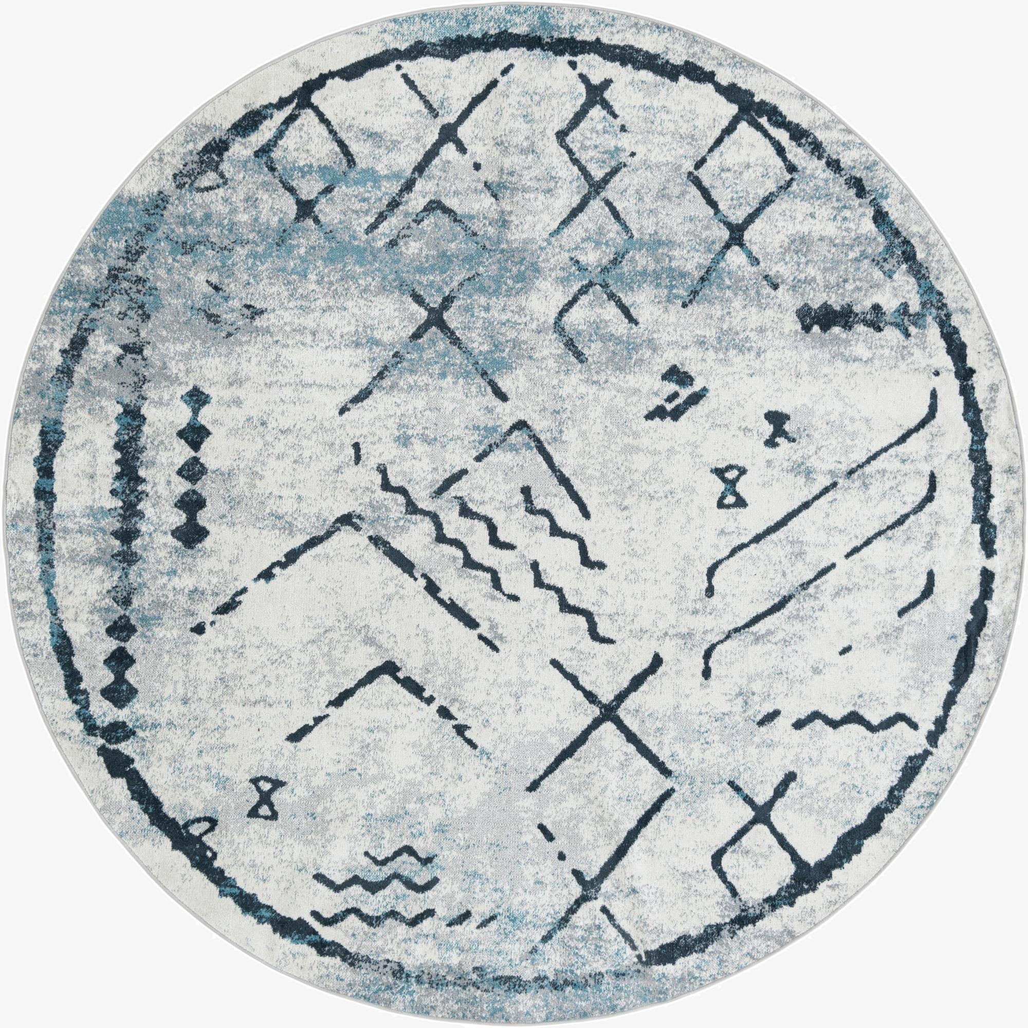  7' 10 x 7' 10 Kamala Washable Round Rug