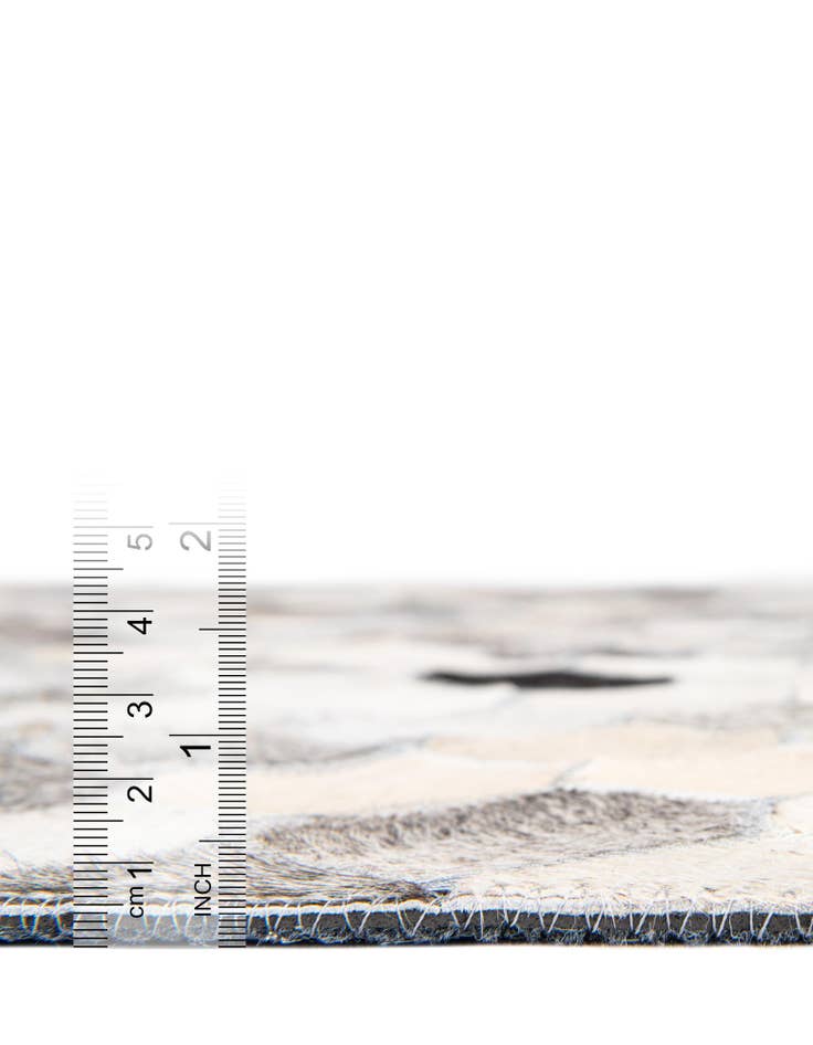 Detail image of  2' 2 x 4' 1 Cowhide Leather Runner Rug