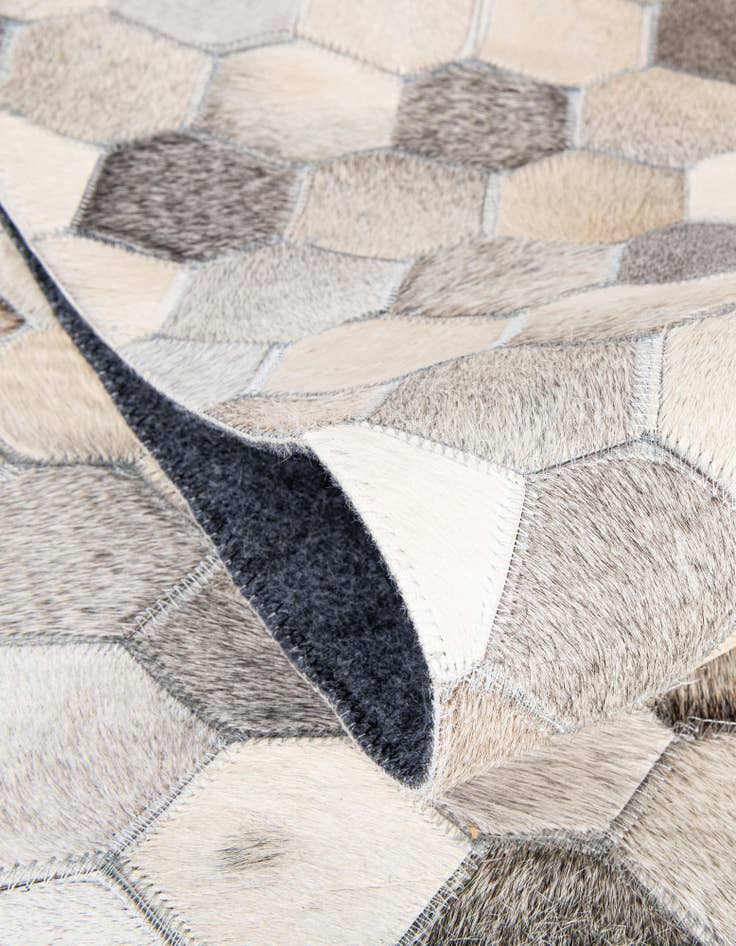 Detail image of  2' 2 x 4' 1 Cowhide Leather Runner Rug