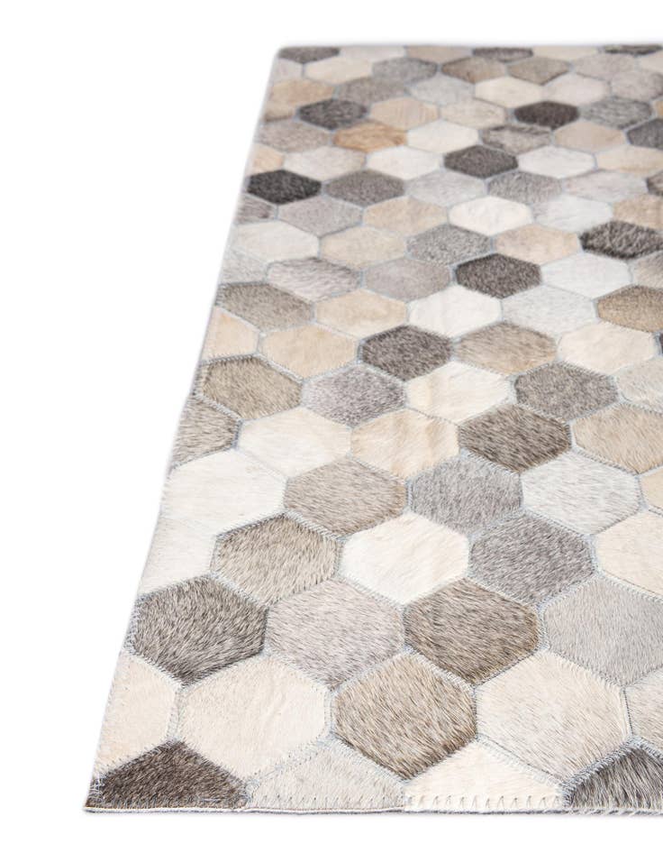 Detail image of  2' 2 x 4' 1 Cowhide Leather Runner Rug