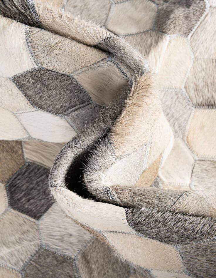 Detail image of  2' 2 x 4' 1 Cowhide Leather Runner Rug